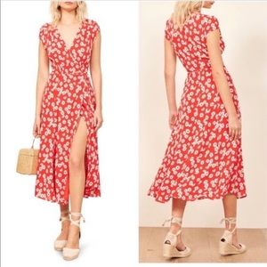 Reformation Carina Wrap Midi Dress
